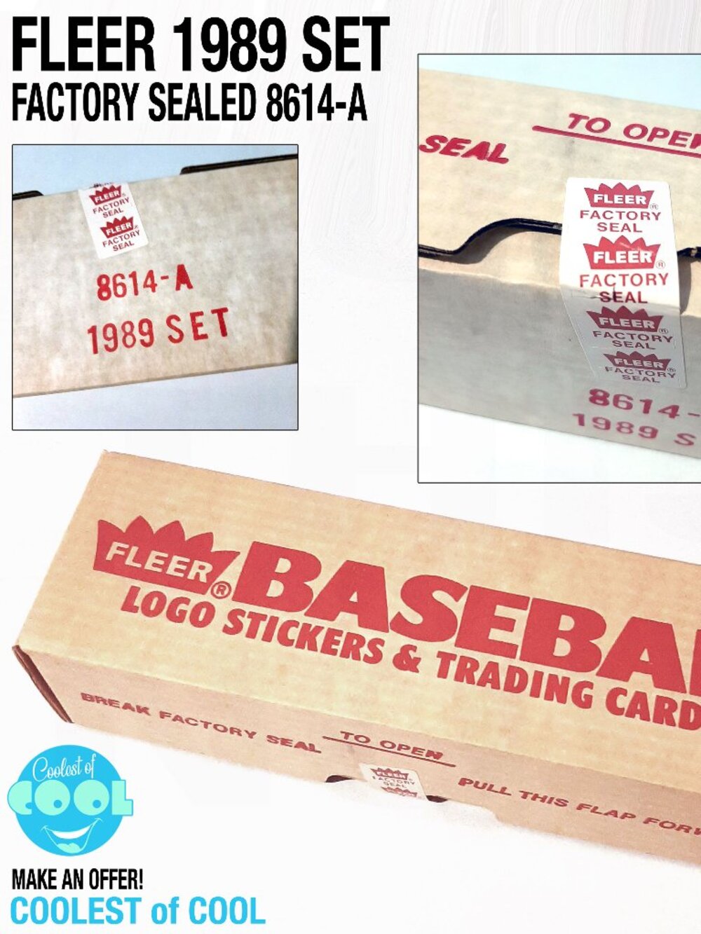 1989 Fleer baseball complete set factory sealed 8614-A Ken Griffey Rookie cards